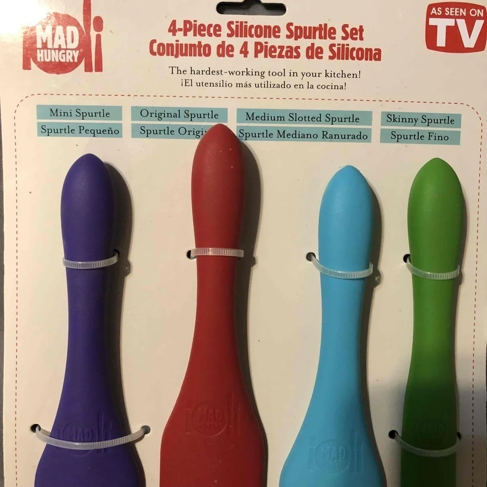NWT Mad Hungry Silicone Spurtle Set As Seen On TV Kitchen Utensils
